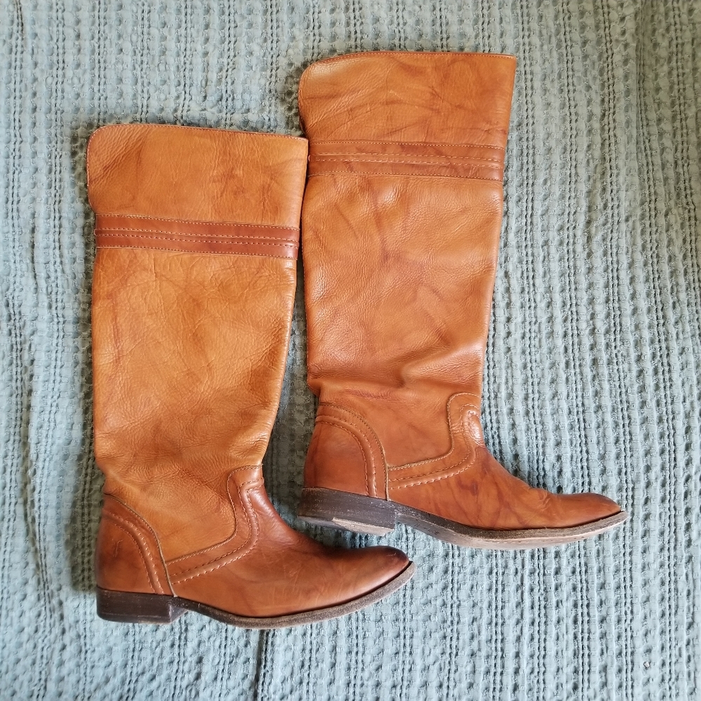 Frye Melissa Tall Leather Riding Boots size 8 B